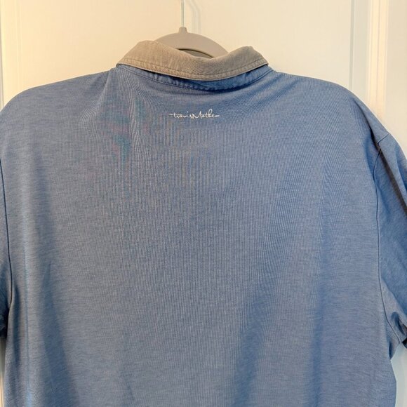 Travis Mathew Polo Shirt - XL - Blue with Gray Collar 💙⛳️ - Picture 3 of 3